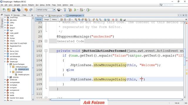 Create login form in Java using SWING | Java Swing Login Example | Swing GUI |Advance Java Tutorial смотреть онлайн