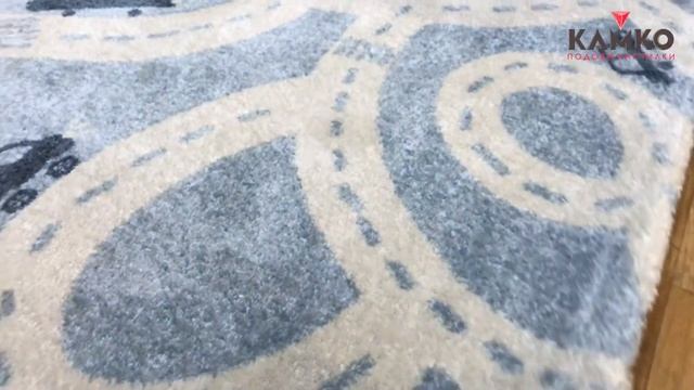 Син детски килим Юникорн с пътища и колички | КАМКО Мебели и Килими смотреть онлайн