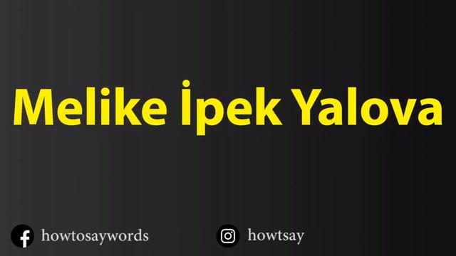 How To Pronounce Melike Ipek Yalova смотреть онлайн