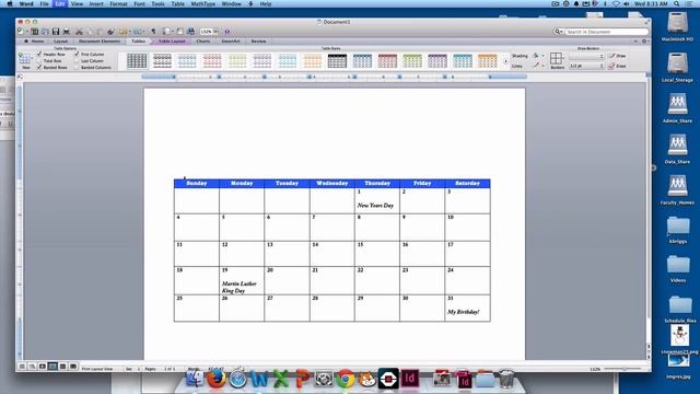 How to make a calendar in Microsoft Word смотреть онлайн