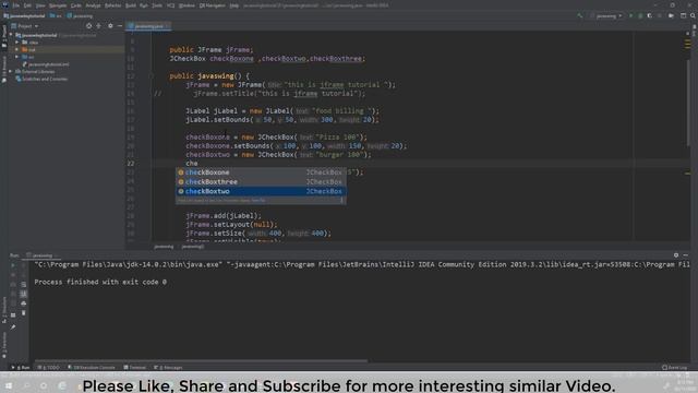 #9 CheckBox item Component Java Swing with GUI Software development tutorial 2021. смотреть онлайн