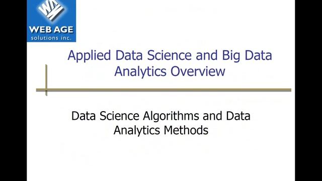 Applied Data Science and Big Data Analytics Overview смотреть онлайн