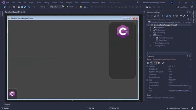 Modern task manager in Visual Studio (Tutorial, by C#) смотреть онлайн