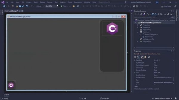 Modern task manager in Visual Studio (Tutorial, by C#)