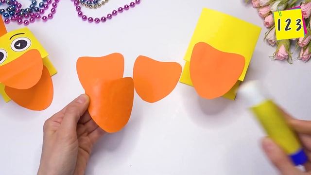 Moving paper toys | How to make a paper duck | Paper puppet смотреть онлайн