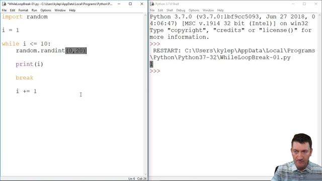 Break statement in Python смотреть онлайн