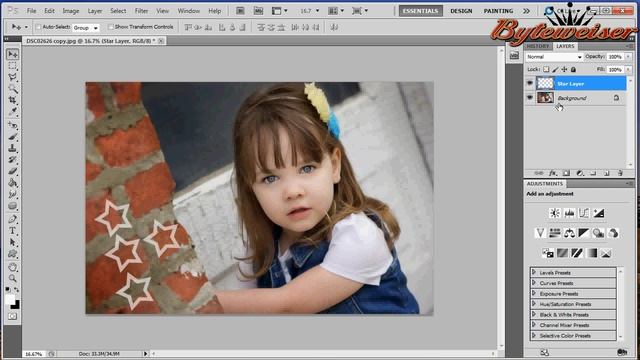 Byteweiser Photoshop CS5 Tutorial #2: Intro to Layers смотреть онлайн