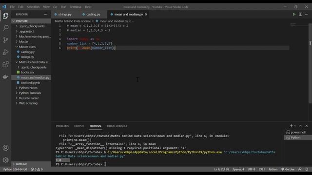 Mean and Median Using Python | Numpy | Python tutorial#19 смотреть онлайн