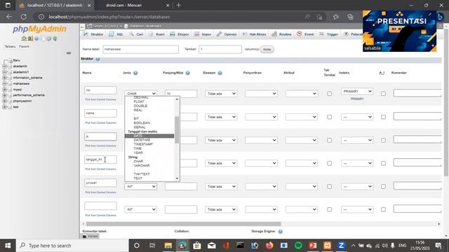 Database & My SQL serta cara membuat tabel di php my admin смотреть онлайн