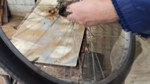 Как просто собрать заднее колесо китайского велосипеда.