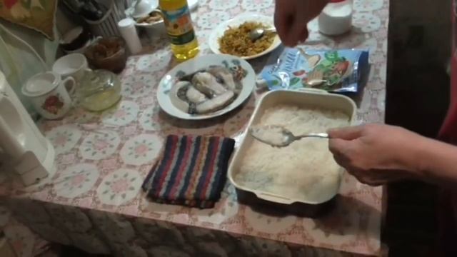 Рыба запеченная с рисом и овощами. Считаем калории и Снижаем вес смотреть онлайн