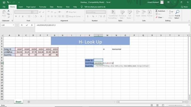 Day 20 : How to use H look up in Excel смотреть онлайн