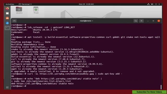 How To install Uninstall Yarn NPM Package Manager on Ubuntu 20.04.3 LTS смотреть онлайн