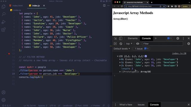 JavaScript Array Filter Method - Basic Example & Real Project Example смотреть онлайн