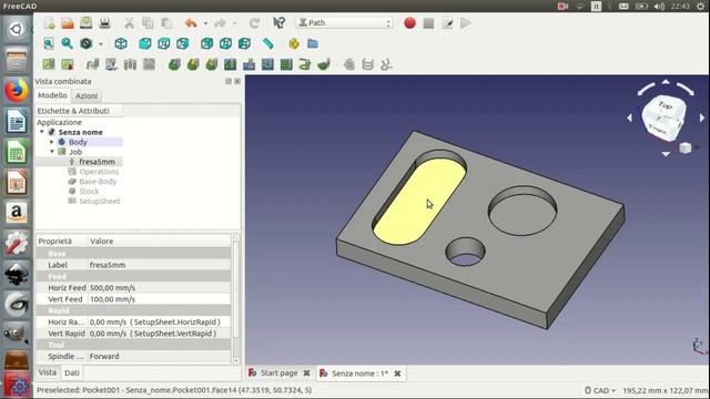 FreeCad 0 18 PATH Workbench and G-code simulation смотреть онлайн