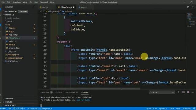 37 -How to Validate the Form field & Display Error message using Formik in React смотреть онлайн