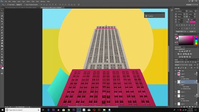 Create Amazing Building Using Gradient Colors in Photoshop смотреть онлайн