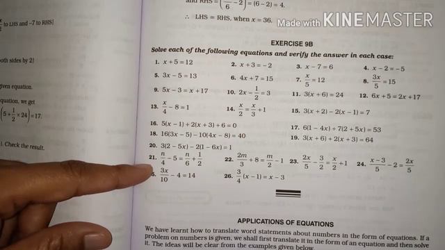 Class 6( ch 9 Linear Equations in One Variable) Ex.9B смотреть онлайн