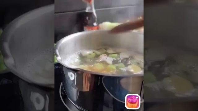 Тайский суп с креветками