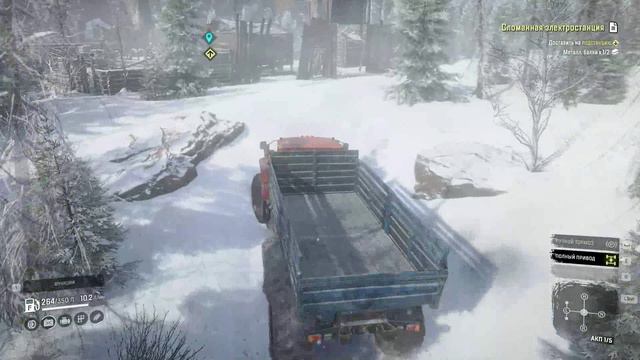 SnowRunner. Кольский полуостров. Имандра. Поручение "Сломанная электростанция" часть 2 смотреть онлайн