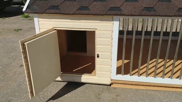 Утепленный вольер для собаки в виде домика "Винстон" Усадьба Мастеров смотреть онлайн