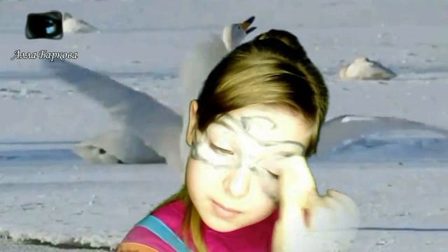 Детский Макияж Царевна ЛЕБЕДЬ Аквагрим Руками ребенка. Aqua Make Up Swan
