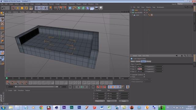 Как сделать диван/How to make a sofa in Cinema4D part1 смотреть онлайн