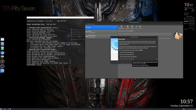 ArcoLinux Install/remove Virtualbox, and Run ISO image on Virtualbox смотреть онлайн