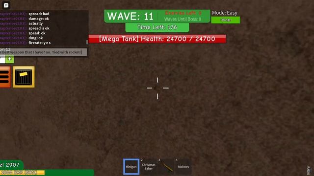 Getting The Minigun in Roblox Zombie Attack! смотреть онлайн