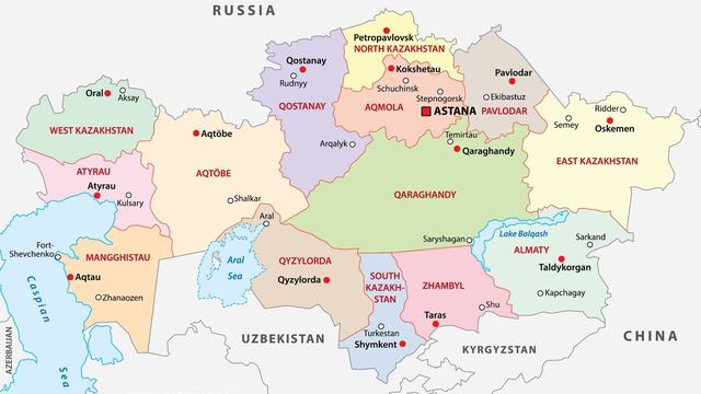 MAP OF KAZAKHSTAN