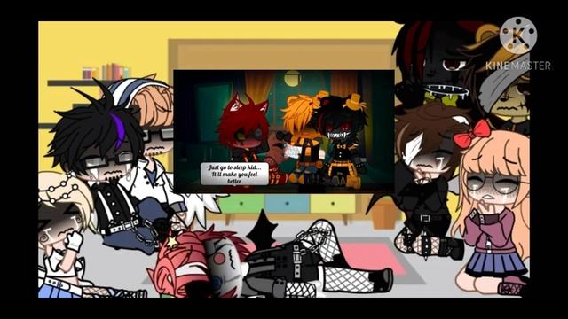 Afton family,Ennard,Henry and 2 nightmares react to"how michael met the nightmares". смотреть онлайн