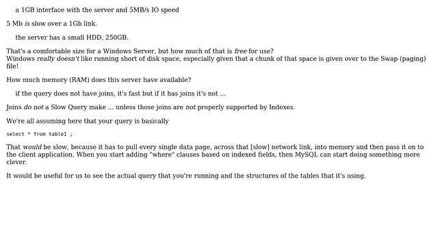 MySQL is extremly slow, is it possible that it's because the storage engine is located on NAS? смотреть онлайн