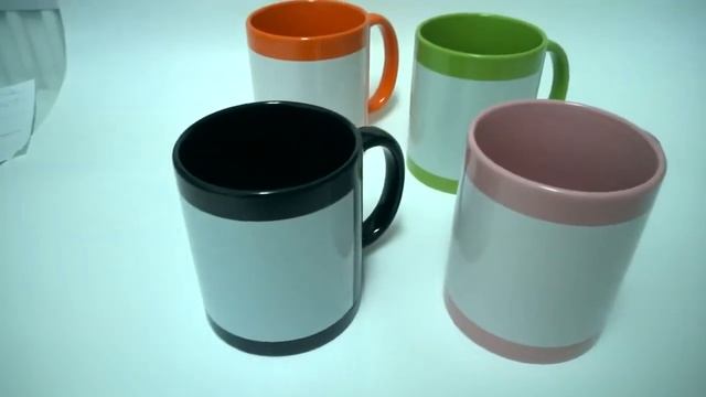 Чашки цветные с белым полем под печать Печать на чашках смотреть онлайн