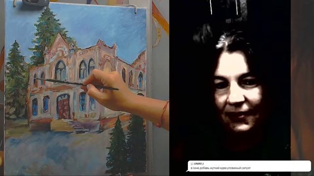 Рисуем старый дом с привидениями смотреть онлайн