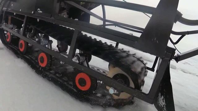 Ходовая мотобуксировщика Алабай, ледовый лом. смотреть онлайн