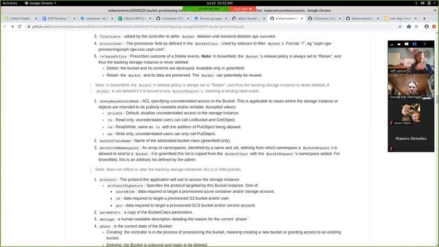 Kubernetes SIG Storage - Object Bucket Provisioning KEP Review Meeting 20200723 смотреть онлайн