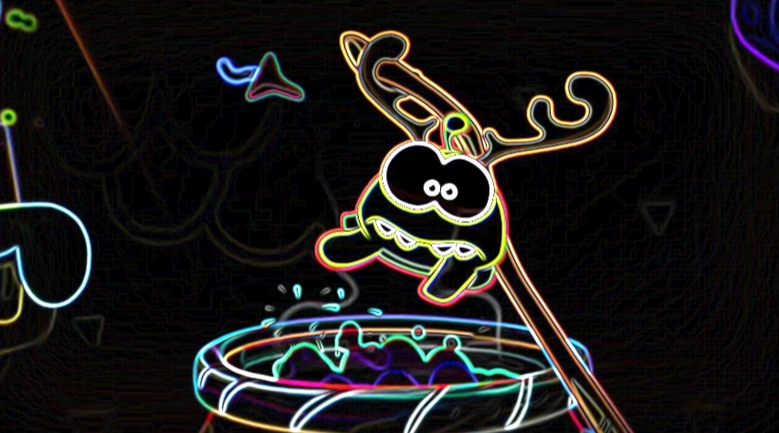 Анимационный мультфильм 3D: Ам Ням попал в волшебную избушку. Om Nom