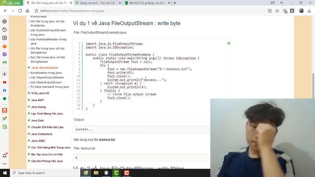 java FileOutputStream смотреть онлайн