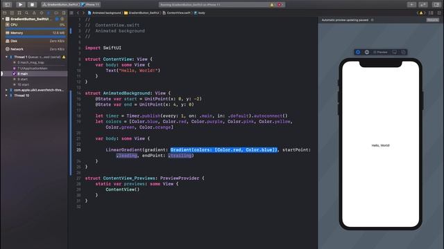 Learn to Create Animated Blur Gradient Background in SwiftUI | Swift Tutorials смотреть онлайн
