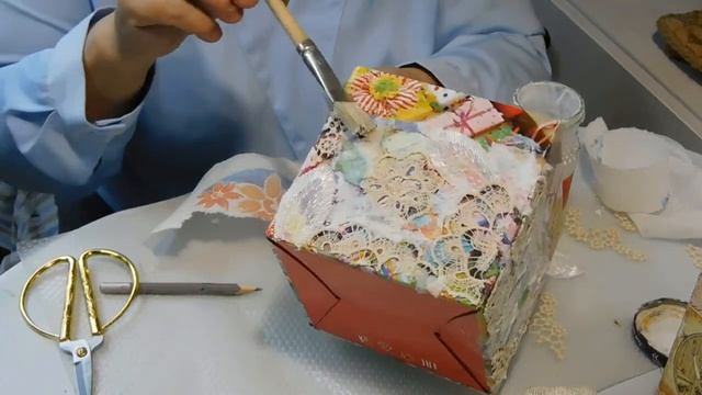 DIY Из фанерной коробки делаем очень красивую девичью шкатулку. смотреть онлайн