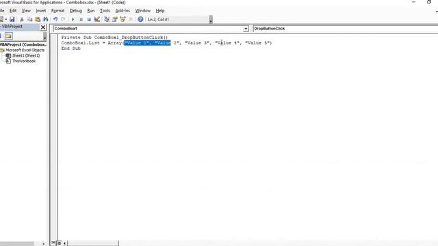 Combo box in Excel with Macro-VBA смотреть онлайн