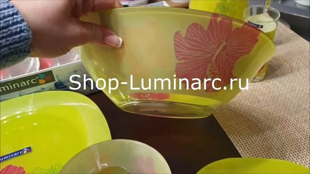 Сервиз Luminarc Hibiscus Green из 69 предметов.