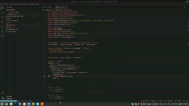Haskell | Аутентификация c servant-auth, jose | Чат на websockets с TUI (brick) смотреть онлайн