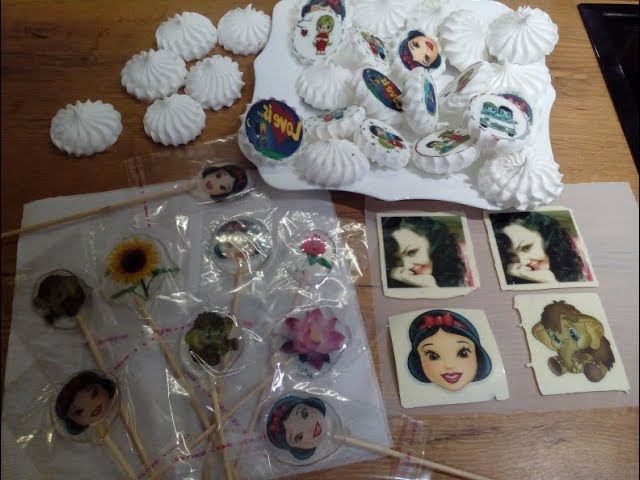 Съедобная пищевая печать наледенцах, на шоколаде, на безе.Ошибки в выборе пищевой бумаги. смотреть онлайн