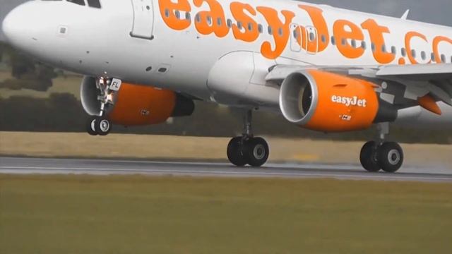 EasyJet Airbus A319 S' SMOOTH LANDING @ London Luton Airport (LTN, EGGW) (HD)
