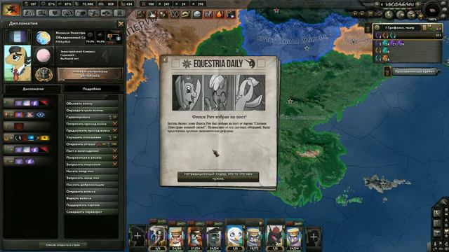Hearts of Iron 4 Equestria at War Прохождение за Империю Грифонов №4 Вернуть земли. Часть 2 смотреть онлайн