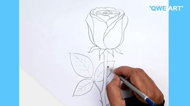 ROSE Drawing Easy ?| How to Draw a Rose step by step смотреть онлайн