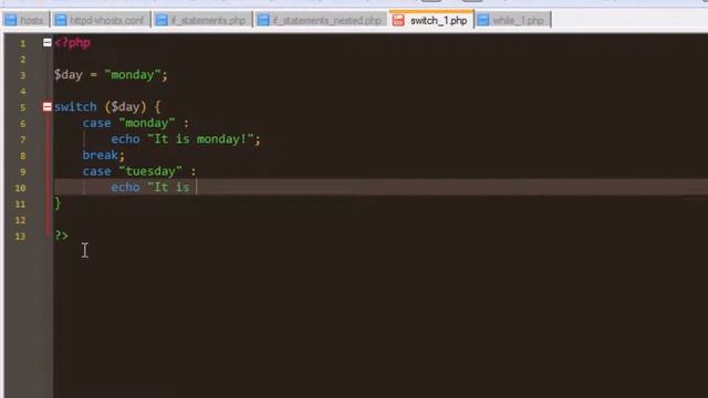 05 PHP Switch Statements смотреть онлайн