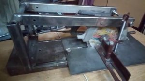 Отрезной станок по металлу на базе циркулярной пилы Rebik. Протяжка снизу.