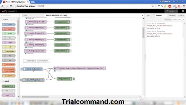 Gateway: ESP8266 Master Modbus RTU to MQTT Mosquitto Node-RED - TrialCommand.com смотреть онлайн